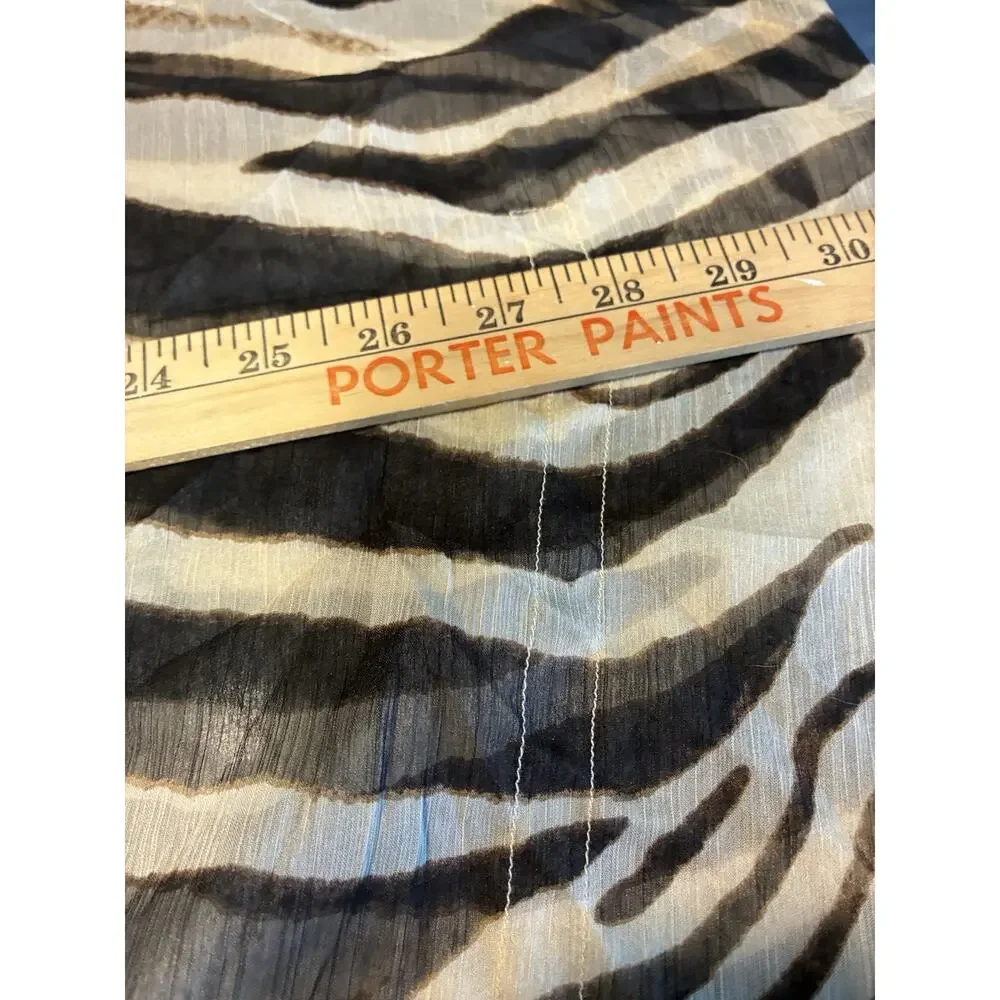 RALPH LAUREN Swim Coverup Plus Size 2X Lightweight Zebra Print Brown MSRP $120